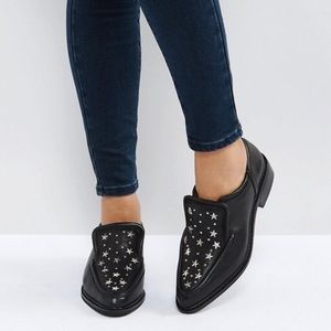 Sol Sana Nancy Black Star Studded Leather Loafers